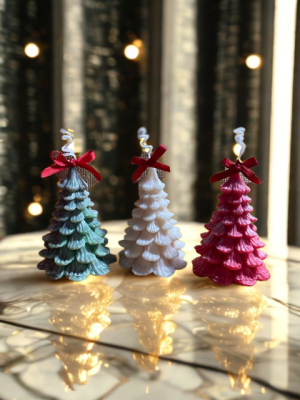 Trio de Velas Decorativas pinheiro  VDP 01